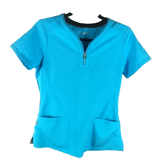 healing hands Tops - HH 360 Healing Hands Women's Scrub Top Size X Small Sky Blue Zip Neck
